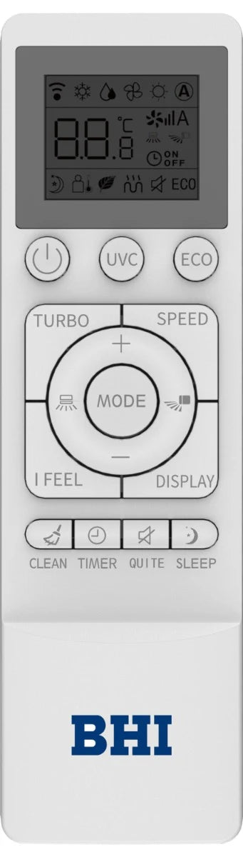 BHI Mini Split Air Conditioner Remote