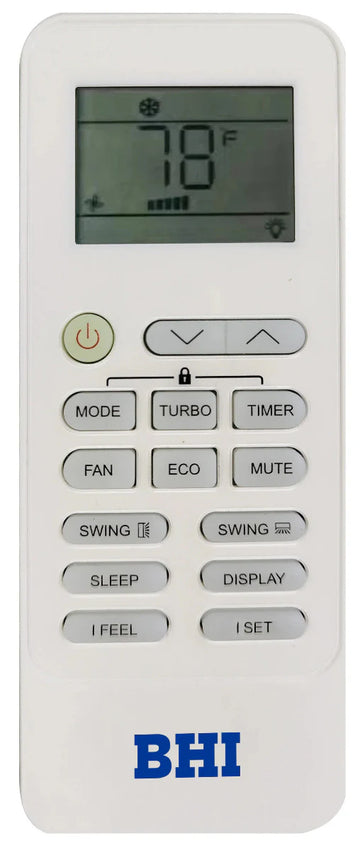 BHI Mini Split Air Conditioner Remote