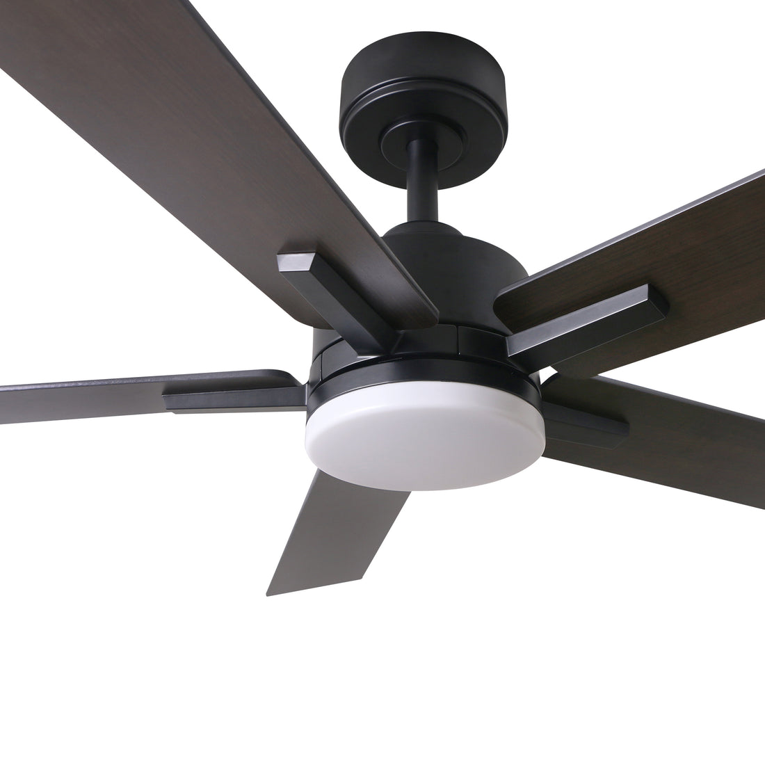 BHI 52’’ 5 Blades Smart Indoor Walnut&Oak LED Ceiling Fan 6-Speed with Light Kit Included