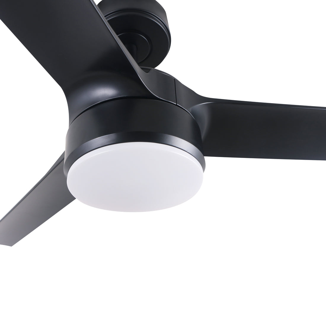 BHI 52’’ 3 Blades Smart Indoor Matt Black LED Ceiling Fan 6-Speed with Light Kit Included